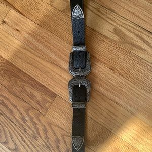 Double Buckle Western Belt